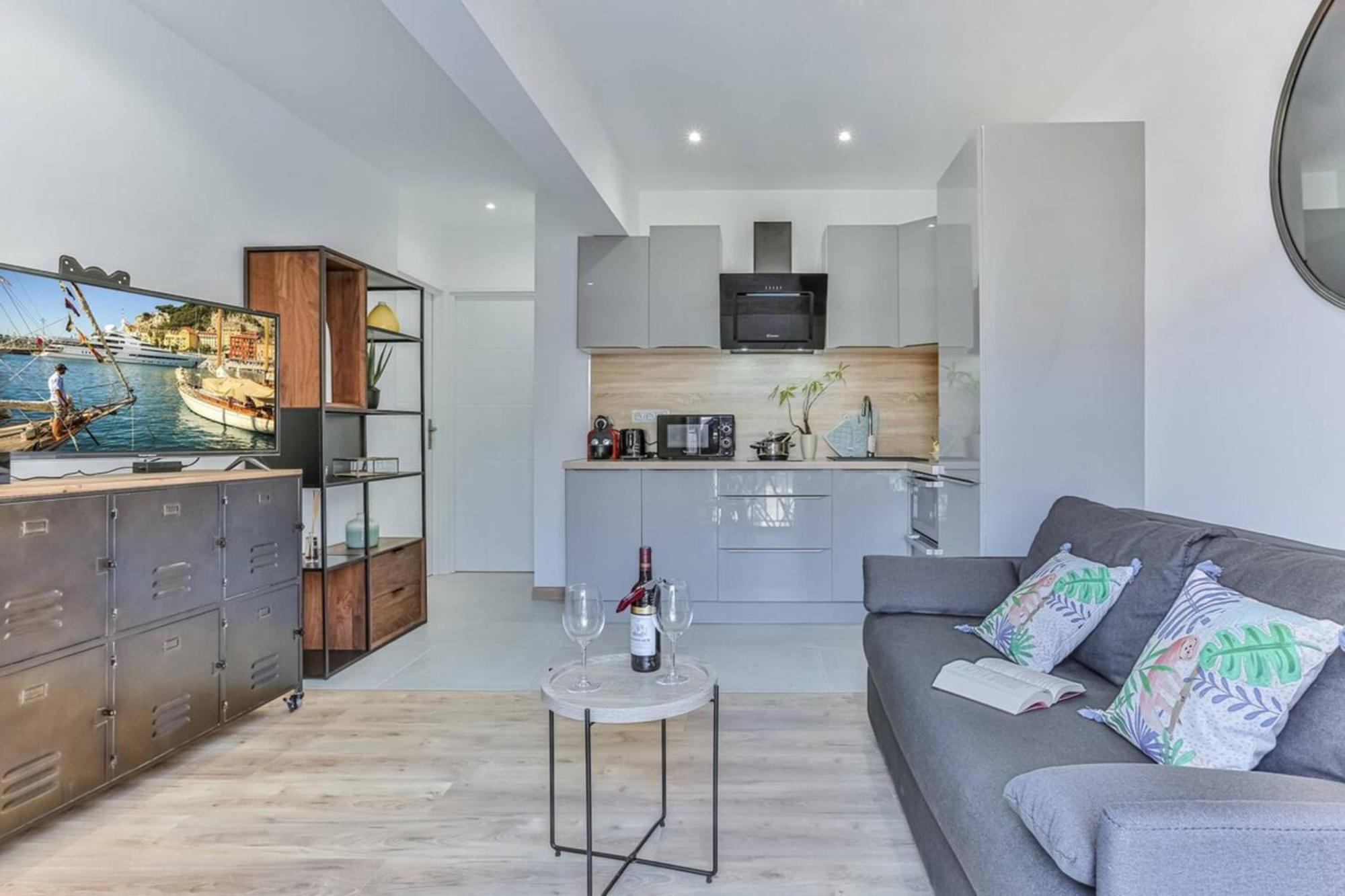 Massena Cours - Terrasse - Zone Pietonne Apartment นีซ ภายนอก รูปภาพ